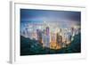 Hong Kong, China City Skyline from Victoria Peak-Sean Pavone-Framed Photographic Print