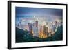 Hong Kong, China City Skyline from Victoria Peak-Sean Pavone-Framed Photographic Print