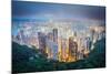 Hong Kong, China City Skyline from Victoria Peak-Sean Pavone-Mounted Photographic Print