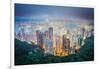 Hong Kong, China City Skyline from Victoria Peak-Sean Pavone-Framed Photographic Print