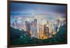 Hong Kong, China City Skyline from Victoria Peak-Sean Pavone-Framed Photographic Print