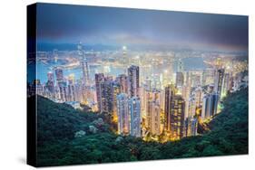 Hong Kong, China City Skyline from Victoria Peak-Sean Pavone-Stretched Canvas