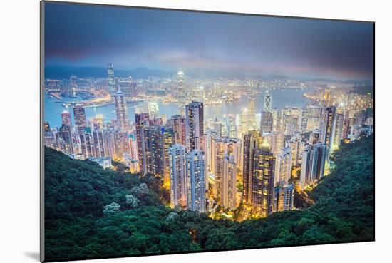 Hong Kong, China City Skyline from Victoria Peak-Sean Pavone-Mounted Photographic Print