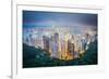 Hong Kong, China City Skyline from Victoria Peak-Sean Pavone-Framed Photographic Print