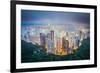 Hong Kong, China City Skyline from Victoria Peak-Sean Pavone-Framed Photographic Print