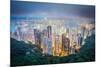 Hong Kong, China City Skyline from Victoria Peak-Sean Pavone-Mounted Photographic Print