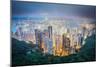 Hong Kong, China City Skyline from Victoria Peak-Sean Pavone-Mounted Premium Photographic Print