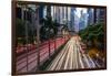 Hong Kong, China. Downtown Traffic , Road with Skyscrapers-Bill Bachmann-Framed Photographic Print