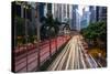 Hong Kong, China. Downtown Traffic , Road with Skyscrapers-Bill Bachmann-Stretched Canvas