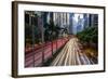 Hong Kong, China. Downtown Traffic , Road with Skyscrapers-Bill Bachmann-Framed Photographic Print