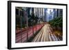 Hong Kong, China. Downtown Traffic , Road with Skyscrapers-Bill Bachmann-Framed Photographic Print