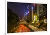 Hong Kong, China. Downtown Traffic , Road with Skyscrapers-Bill Bachmann-Framed Premium Photographic Print