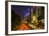 Hong Kong, China. Downtown Traffic , Road with Skyscrapers-Bill Bachmann-Framed Photographic Print