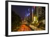 Hong Kong, China. Downtown Traffic , Road with Skyscrapers-Bill Bachmann-Framed Photographic Print