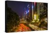 Hong Kong, China. Downtown Traffic , Road with Skyscrapers-Bill Bachmann-Stretched Canvas