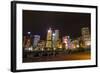 Hong Kong, China. Night Skyline with Twilight in City at Harbor-Bill Bachmann-Framed Photographic Print