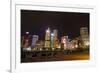 Hong Kong, China. Night Skyline with Twilight in City at Harbor-Bill Bachmann-Framed Photographic Print