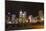 Hong Kong, China. Night Skyline with Twilight in City at Harbor-Bill Bachmann-Mounted Photographic Print