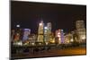 Hong Kong, China. Night Skyline with Twilight in City at Harbor-Bill Bachmann-Mounted Photographic Print