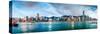 Hong Kong, China Skyline Panorama from across Victoria Harbor-Sean Pavone-Stretched Canvas