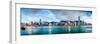 Hong Kong, China Skyline Panorama from across Victoria Harbor-Sean Pavone-Framed Photographic Print