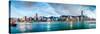 Hong Kong, China Skyline Panorama from across Victoria Harbor-Sean Pavone-Stretched Canvas