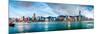 Hong Kong, China Skyline Panorama from across Victoria Harbor-Sean Pavone-Mounted Photographic Print