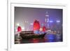 Hong Kong, China. Traditional Chinese Junk Sail in Victoria Harbour-Matteo Colombo-Framed Photographic Print