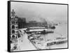 Hong Kong, China Waterfront Photograph - Hong Kong, China-Lantern Press-Framed Stretched Canvas