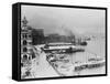 Hong Kong, China Waterfront Photograph - Hong Kong, China-Lantern Press-Framed Stretched Canvas