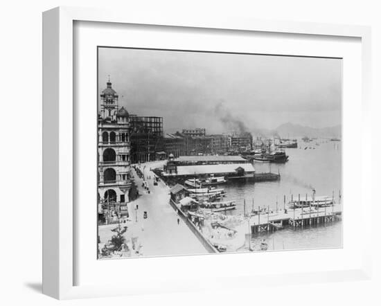 Hong Kong, China Waterfront Photograph - Hong Kong, China-Lantern Press-Framed Art Print