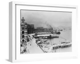 Hong Kong, China Waterfront Photograph - Hong Kong, China-Lantern Press-Framed Art Print