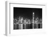 Hong Kong City Skyline at Night over Victoria Harbor with Clear Sky and Urban Skyscrapers.-Songquan Deng-Framed Photographic Print