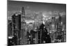 Hong Kong City Skyline at Night with Victoria Harbor and Skyscrapers Illuminated by Lights over Wat-Songquan Deng-Mounted Photographic Print