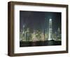 Hong Kong City Skyline Looking Across Victoria Harbour to Hong Kong Island at Night, Hong Kong-Gavin Hellier-Framed Photographic Print