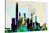 Hong Kong City Skyline-NaxArt-Stretched Canvas