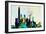 Hong Kong City Skyline-NaxArt-Framed Art Print