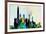 Hong Kong City Skyline-NaxArt-Framed Premium Giclee Print