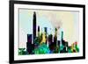 Hong Kong City Skyline-NaxArt-Framed Premium Giclee Print