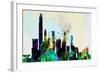 Hong Kong City Skyline-NaxArt-Framed Art Print