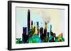 Hong Kong City Skyline-NaxArt-Framed Art Print