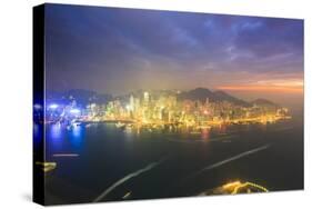 Hong Kong Cityscape at Sunset-Fraser Hall-Stretched Canvas