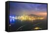 Hong Kong Cityscape at Sunset-Fraser Hall-Framed Stretched Canvas