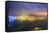 Hong Kong Cityscape at Sunset-Fraser Hall-Framed Stretched Canvas