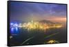 Hong Kong Cityscape at Sunset-Fraser Hall-Framed Stretched Canvas