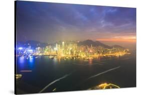 Hong Kong Cityscape at Sunset-Fraser Hall-Stretched Canvas