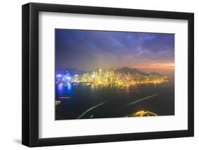 Hong Kong Cityscape at Sunset-Fraser Hall-Framed Photographic Print