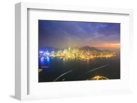 Hong Kong Cityscape at Sunset-Fraser Hall-Framed Photographic Print