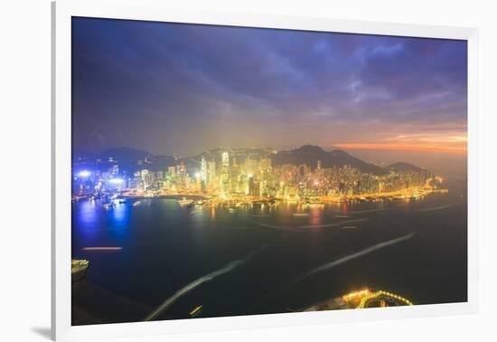 Hong Kong Cityscape at Sunset-Fraser Hall-Framed Photographic Print