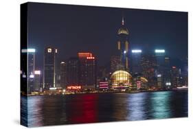 Hong Kong Convention and Exhibition Centre, and Victoria Harbor, Hong Kong, China-David Wall-Stretched Canvas